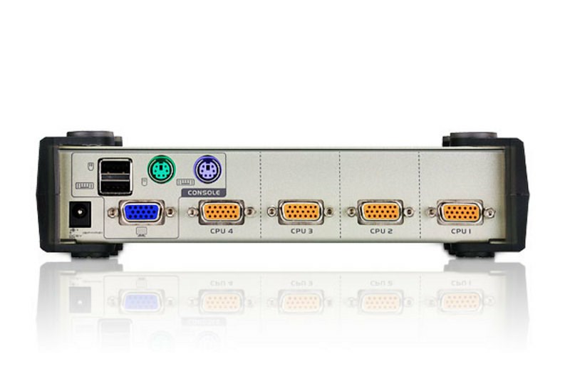 ATEN 4-Port USB - PS/2 VGA KVM Switch (KVM Cables included)-1