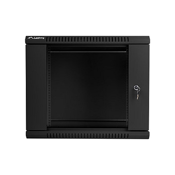 Zidni montažni ormar Lanberg 19'' 9U 600x450mm crni (staklena vrata)-1