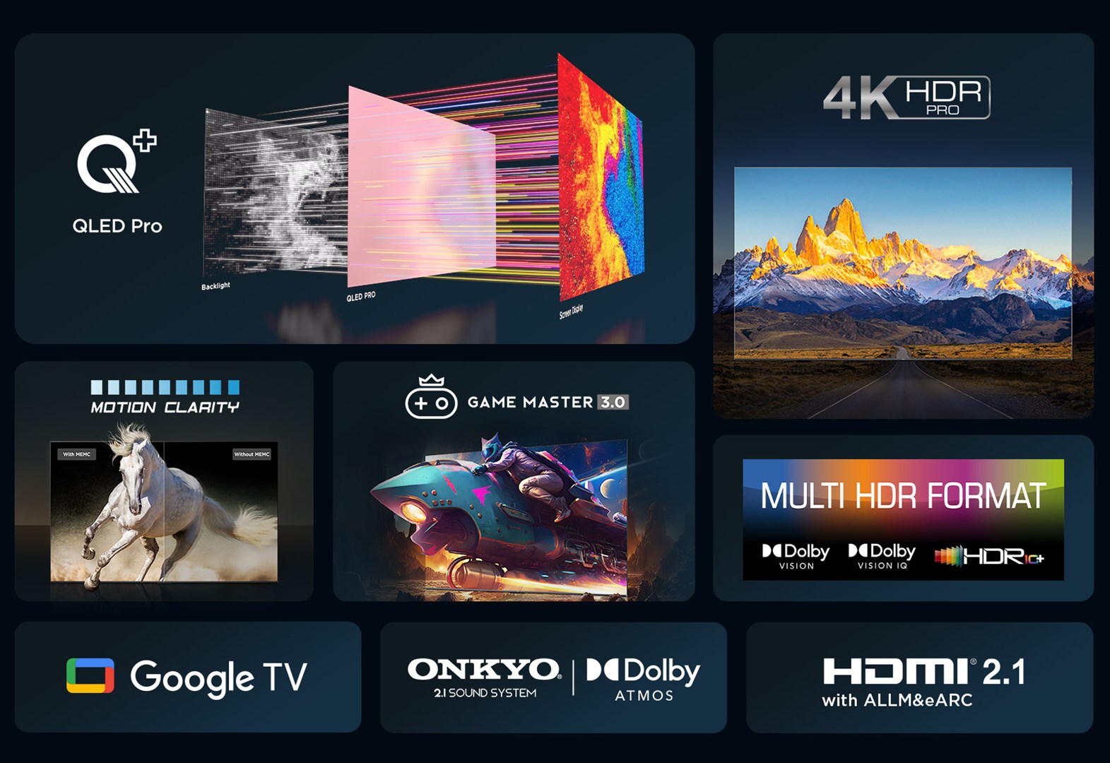 TV TCL QLED C65 Series 55C655 Google TV (140 cm, 4K Ultra HD, PPI 3200, HDR10+, Dolby Vision, Dolby Atmos, Smart TV, DVB-T2/C/S2)-14