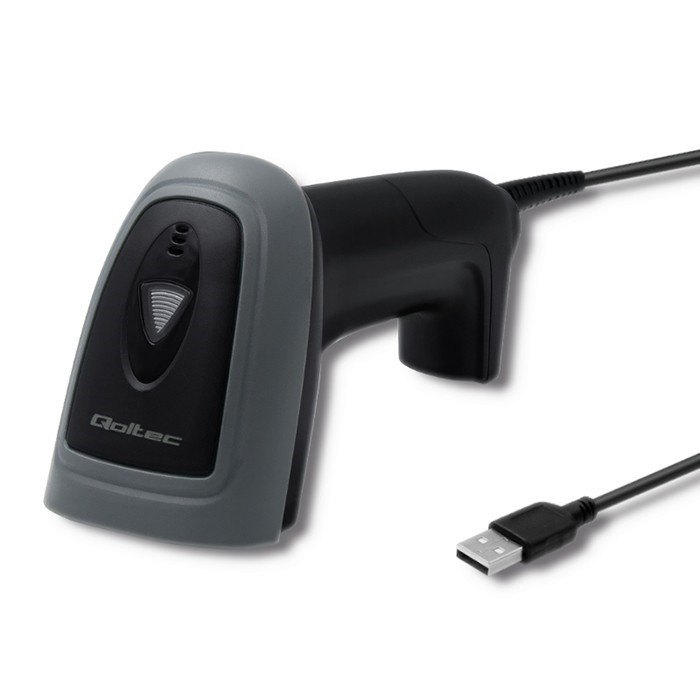 Qoltec 50863 Wired QR & BARCODE Scanner | USB-1