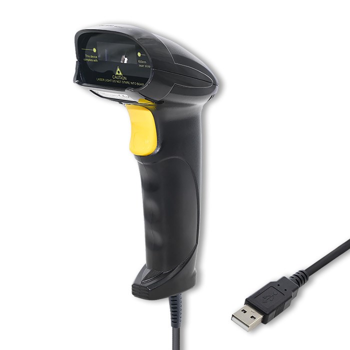 Qoltec 50876 Laser scanner 1D | USB | Black-0