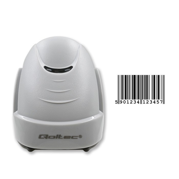Qoltec 50877 Laser scanner 1D | USB | White-3