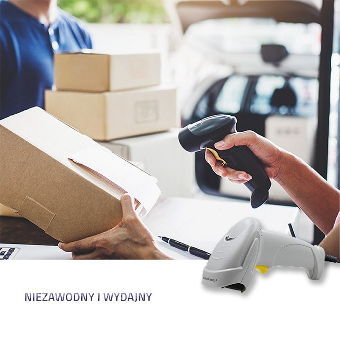 Qoltec 50877 Laser scanner 1D | USB | White-2