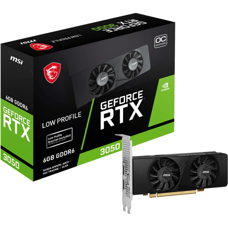 MSI GEFORCE RTX 3050 LP 6G OC graphics card NVIDIA 6 GB GDDR6-0