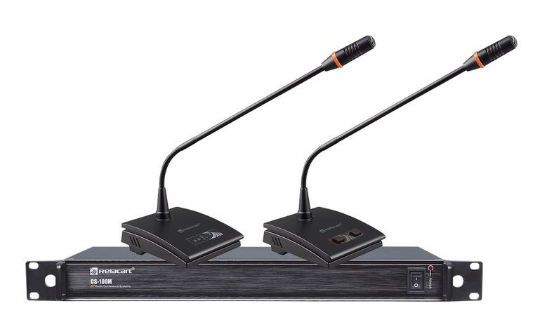 Central controller unit RELACART CS-100M (audio output 1 RCA, power management 100-240V AC 50/60H, weight 2.3 kg, audio input 1 RCA, mounting tabletop / rack, performance management control of up to 60 speaking units, dimensions 410 x 43 x 206 mm, signal-to-noise ratio 90 dB, headphone frequency 55 - 15000 Hz, conference control yes)-2