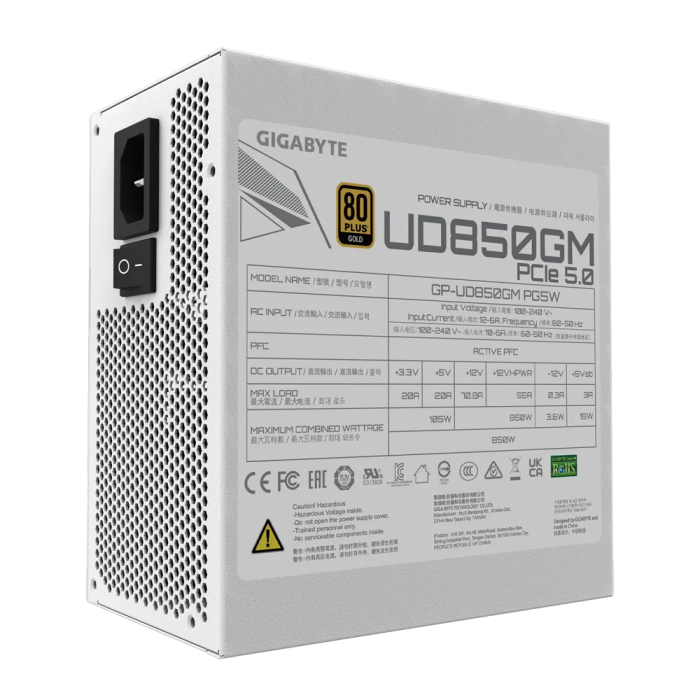 Zasilacz Gigabyte GP-UD850GM PG5W 850W 80+ Gold-5