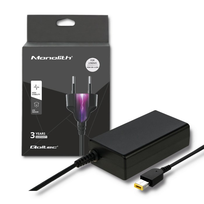 Qoltec 51556 power adapter/inverter Indoor 65 W Black-0