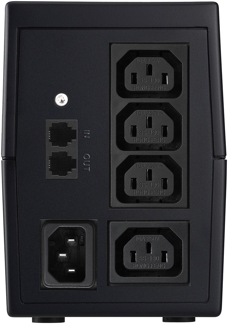UPS POWERWALKER VI 650SE LCD/IEC (line-interactive, 0.65 kVA, 360 W, 4 AC outlet(s), LCD, Mini Tower, crna)-0