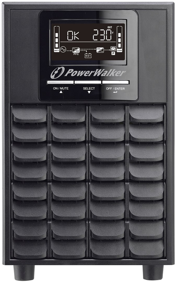 Online UPS POWERWALKER VFI 1500 CG PF1, 1500VA/1500W, Power Factor 1.0, LCD-6