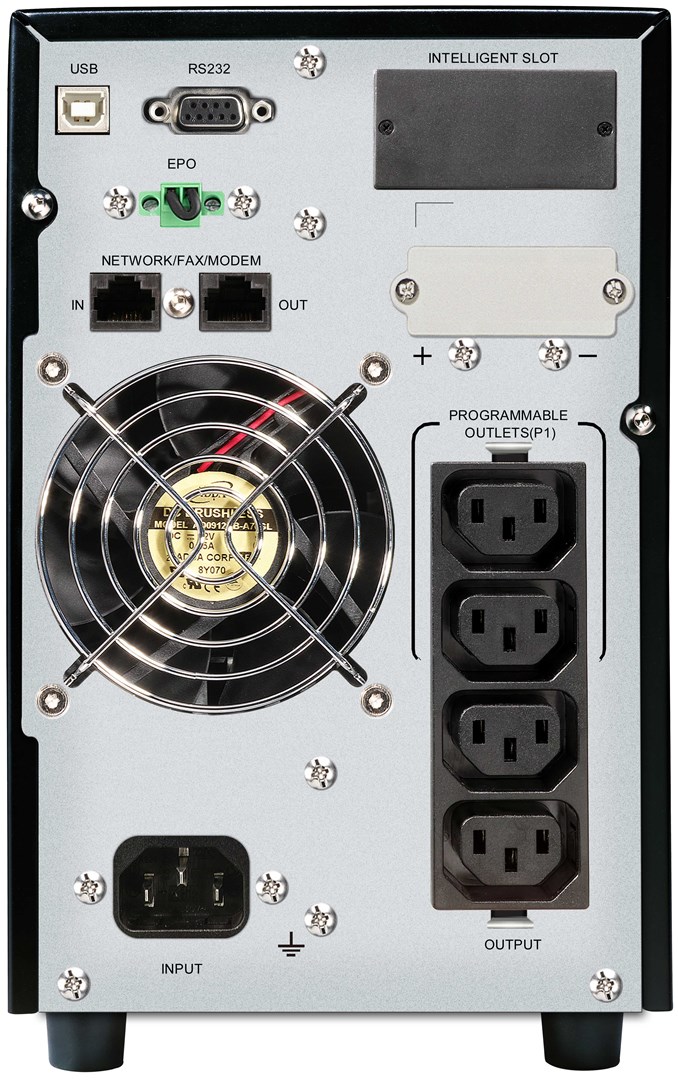 Online UPS POWERWALKER VFI 1500 CG PF1, 1500VA/1500W, Power Factor 1.0, LCD-4