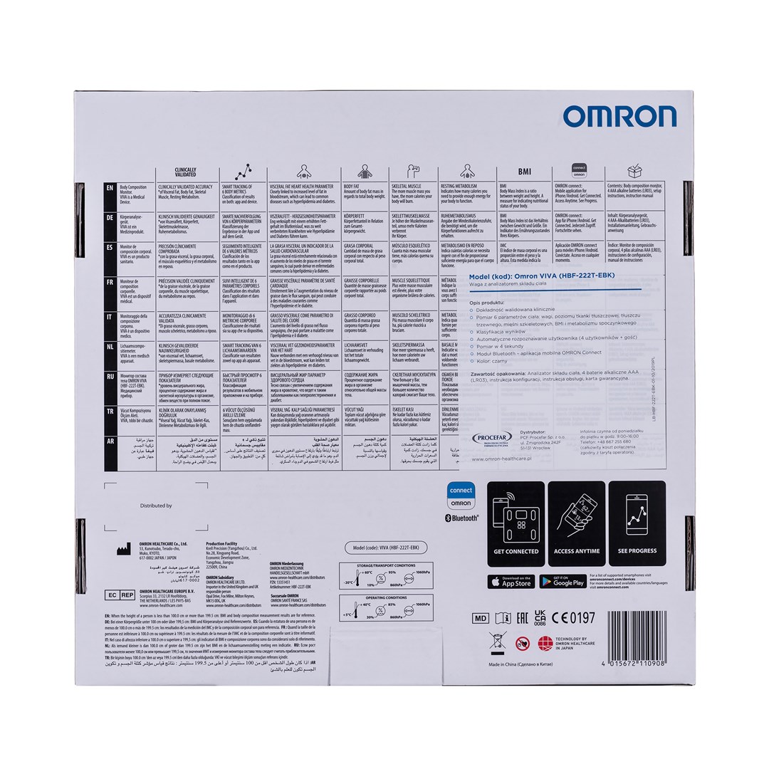Elektronička osobna vaga OMRON VIVA Square Black-5