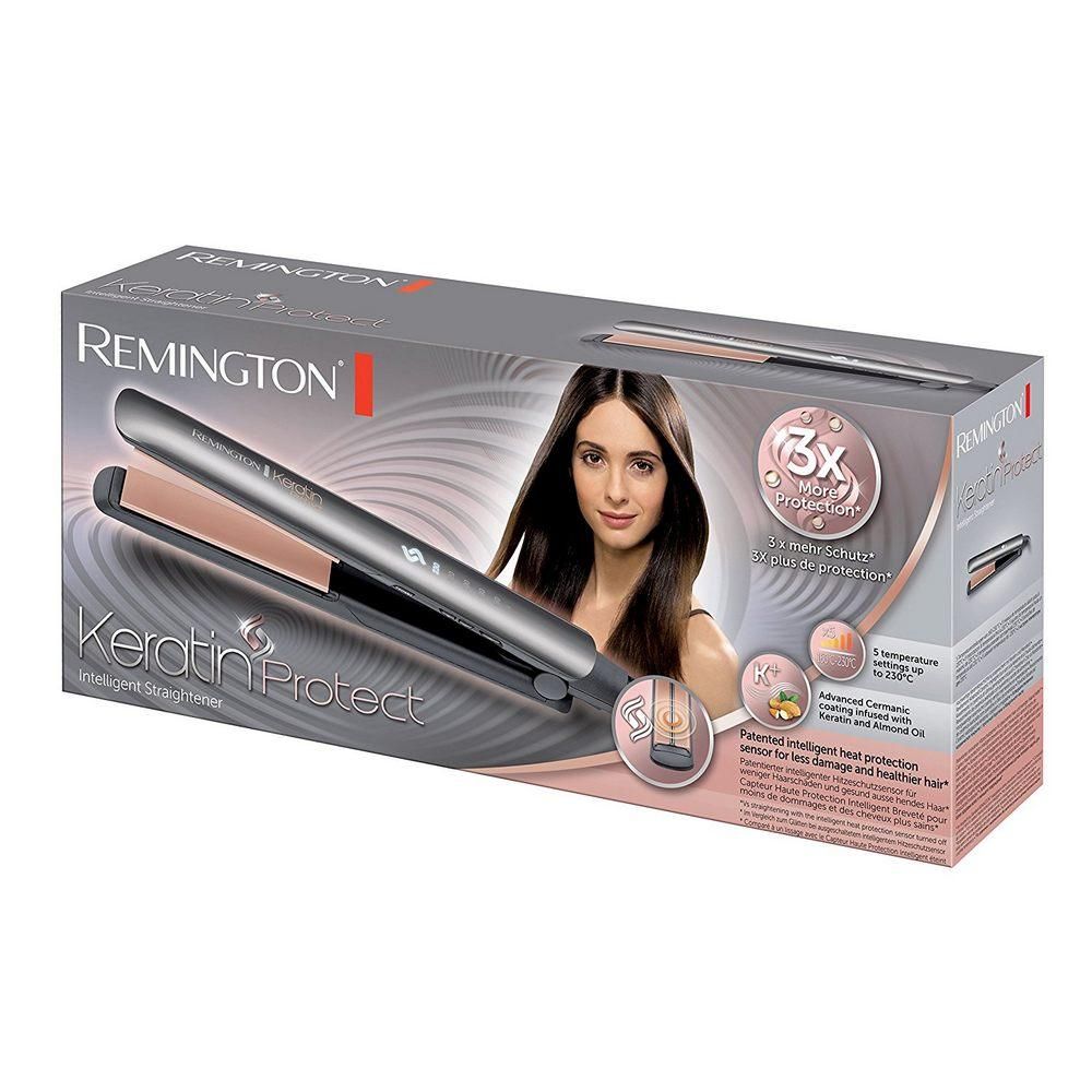 Pegla za kosu REMINGTON S8598 Keratin Protect (inteligentni senzor vlage, keramički ploče obogaćene keratinom i bademovim uljem, 5 temperatura 160–230 °C, digitalni zaslon, brzo grijanje 15 s, automatsko isključivanje)-3