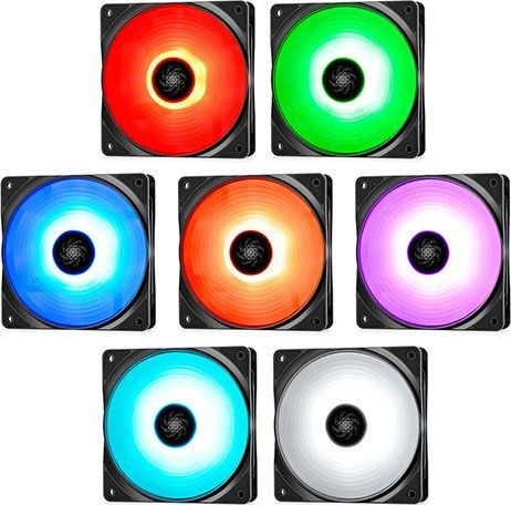 Ventilator za računalno kućište DEEPCOOL RF120 (12 cm, LED, PWM, crni, bijeli)-6