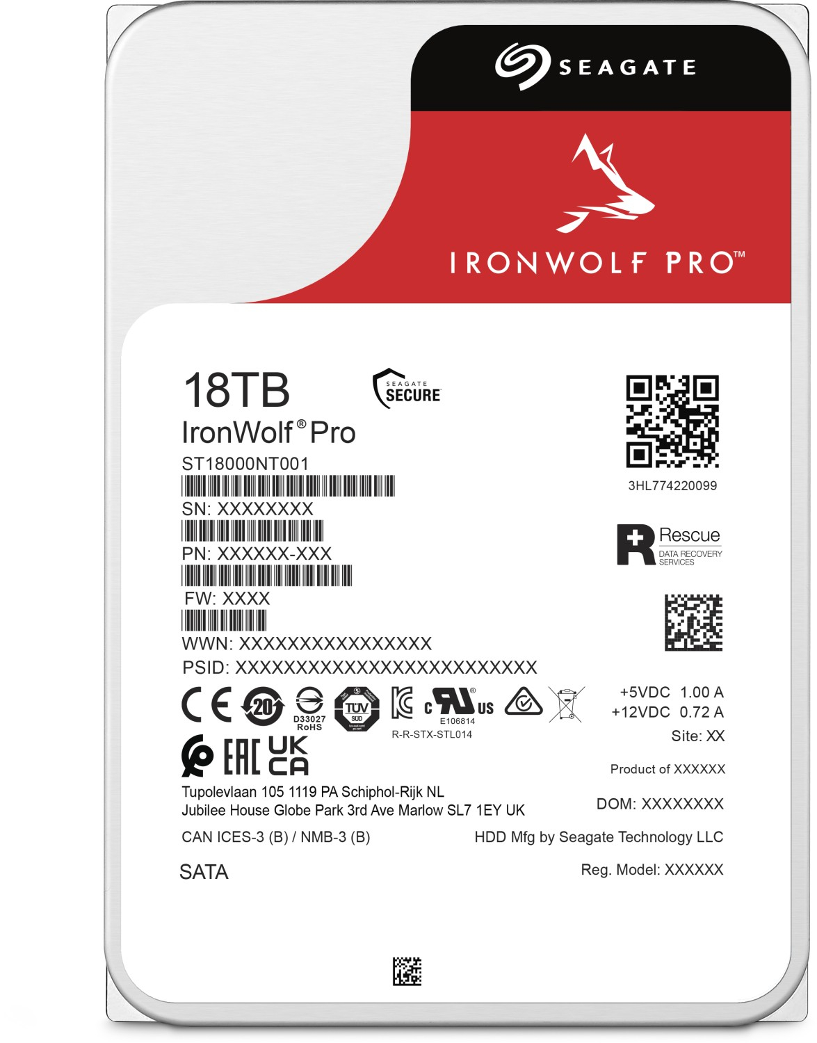 HDD SEAGATE IronWolf Pro ST18000NT001 3.5" 18 TB-5
