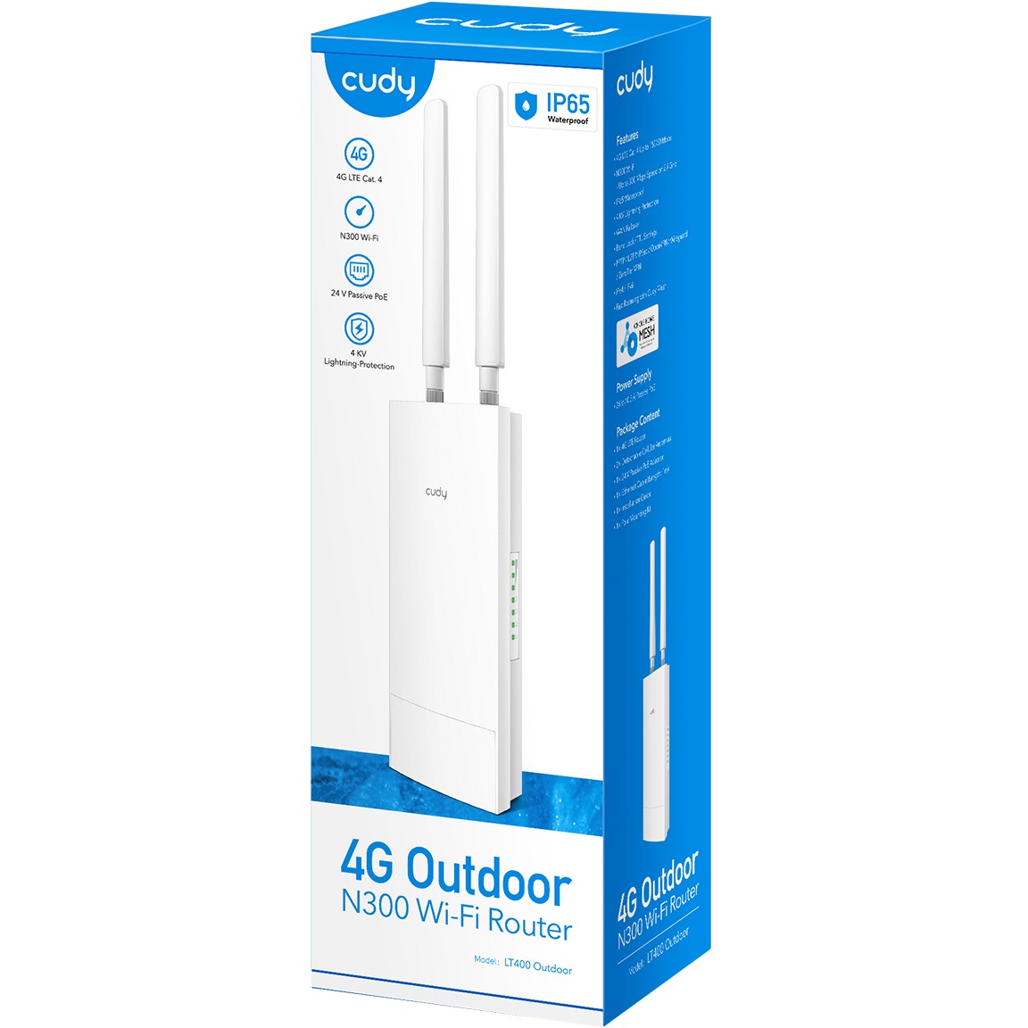 Router CUDY LT400 OUTDOOR_EU (Desktop/pole router, IP65, 4G, 300 Mbit/s, bijela boja)-4
