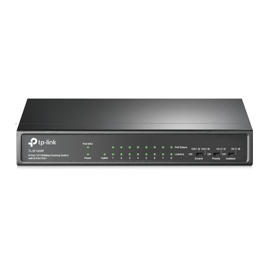 Mrežni switch TP-Link (9-port, 10/100 Mbps, Desktop, s 8-port POE+)-1
