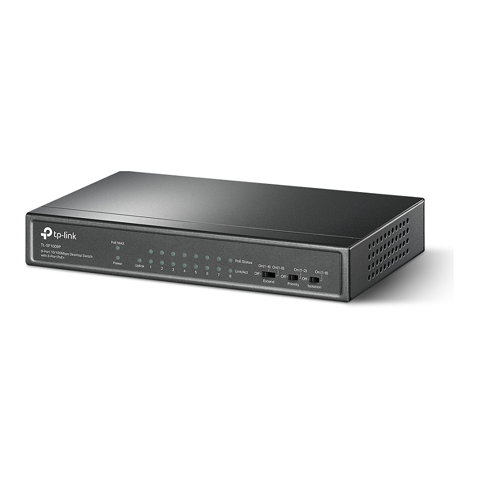 Mrežni switch TP-Link (9-port, 10/100 Mbps, Desktop, s 8-port POE+)-2