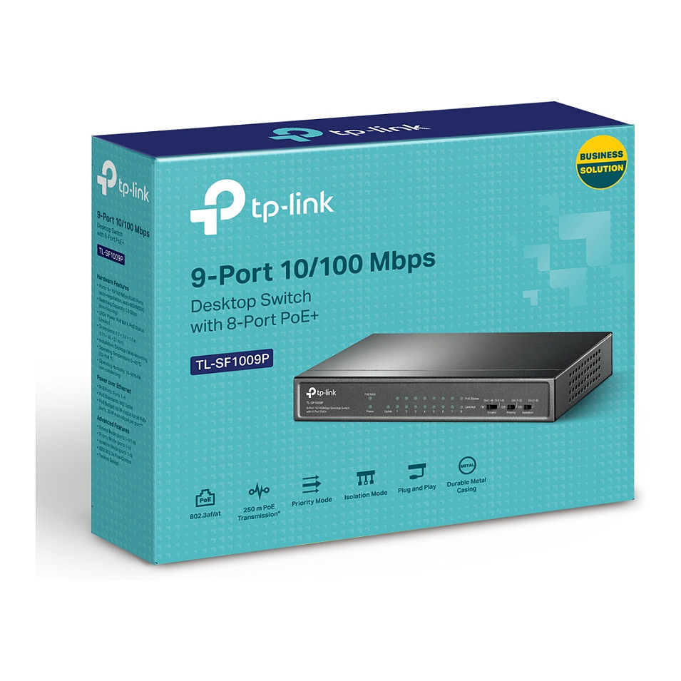 Mrežni switch TP-Link (9-port, 10/100 Mbps, Desktop, s 8-port POE+)-4