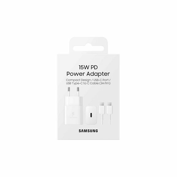 Punjač za mobitel SAMSUNG EP-T1510XWEGEU 15W, Type-C/ Type-C bijeli-10