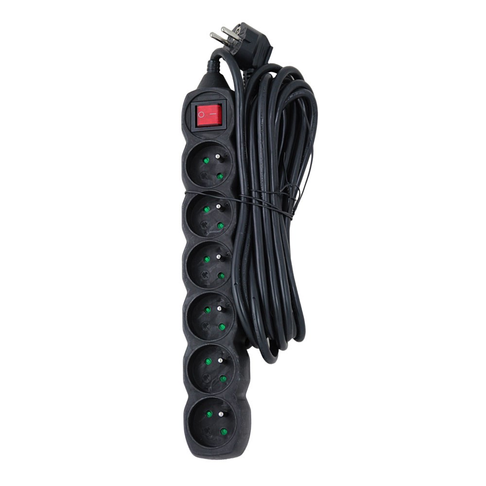 Power strip ESPERANZA ELK219K (6 utičnica, 5m, crna)-1