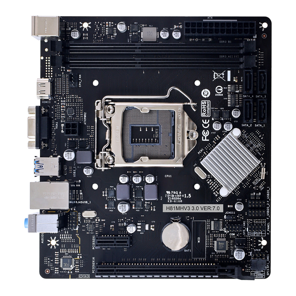 Matična ploča BIOSTAR H81MHV3 3.0 H81 (Intel H81, LGA 1150, micro ATX)