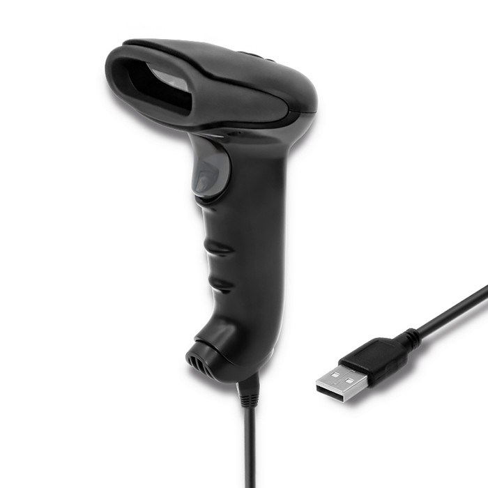 Laserski barkod skener QOLTEC 50866 (1D, CCD, USB) crni-0