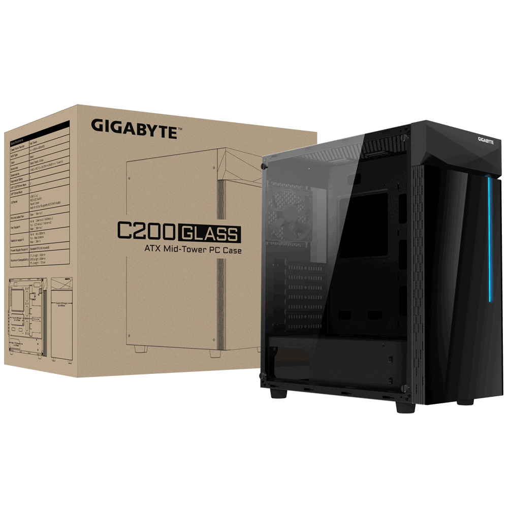 Gigabyte C200 Midi Tower Black-5