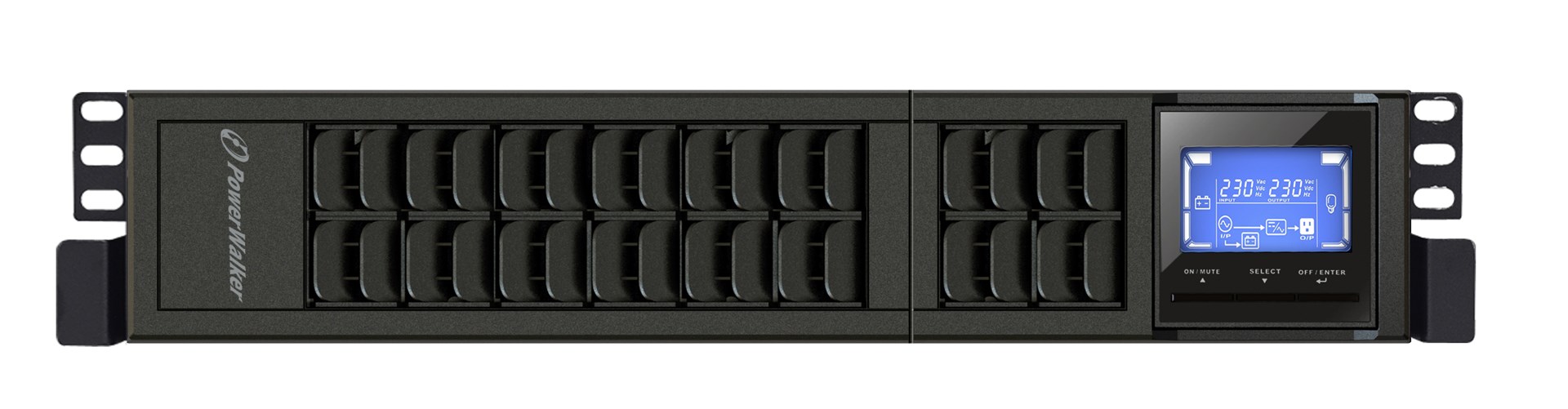 UPS uređaj POWER WALKER VFI 1000CRM LCD (Online dvostruka konverzija, 1 kVA, 800 W, 3 AC izlaza)-1