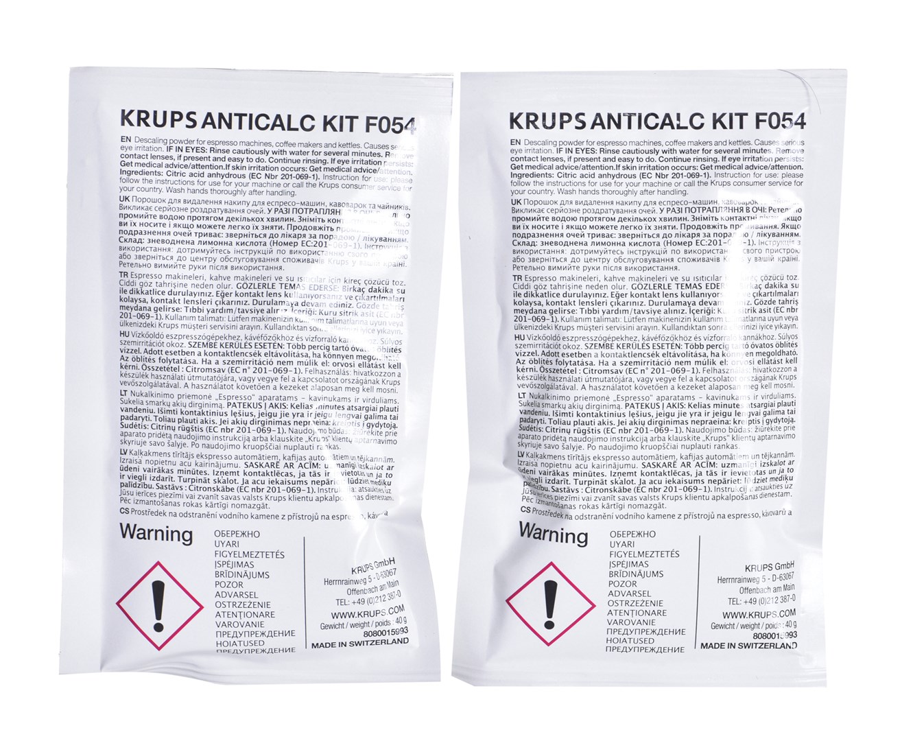 Krups F054001B descaler Domestic appliances Powder-1