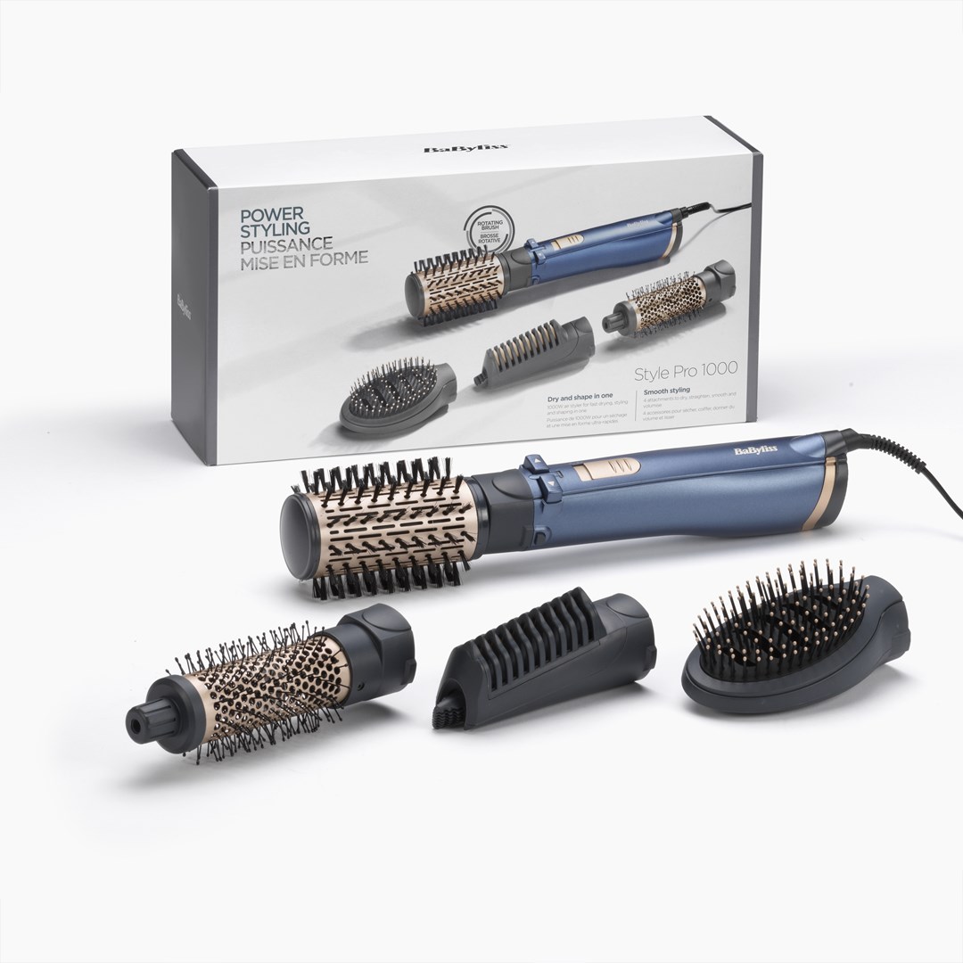 Hot air brush BABYLISS BaByliss Style Pro 1000 (1000 W, 2 temperature settings, 4 attachments)-2