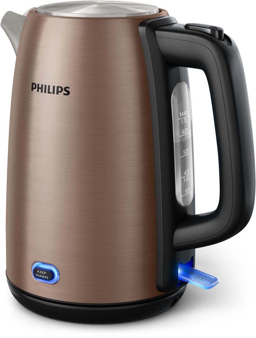 Electric kettle Philips Viva Collection HD9355/92 1.7 L 2060 W Black, Copper-1