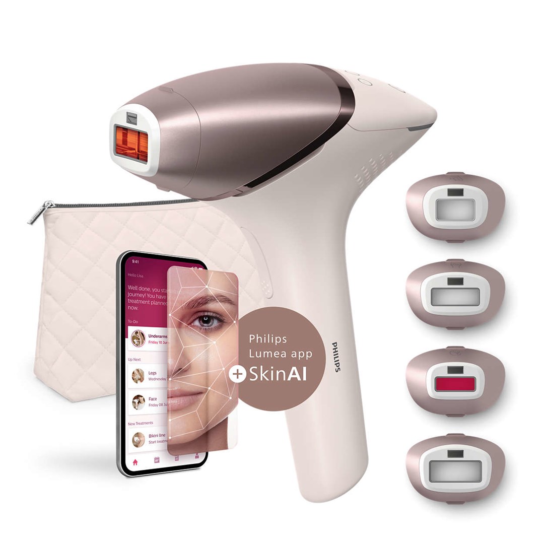 IPL uređaj PHILIPS Lumea BRI977/00 (Intense Pulsed Light, 450.000 bljeskova, nastavci za tijelo, lice, bikini i pazuhe, bežični + žičani, Pink Gold)-16