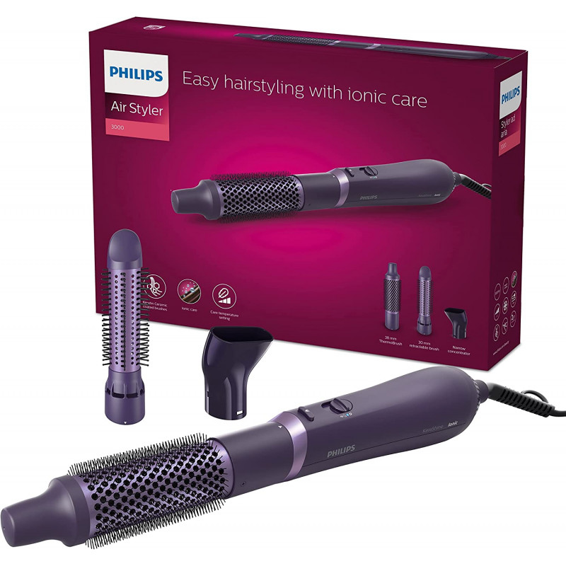 Komplet za stiliziranje kose Philips 3000 Series BHA305/00 (ljubičasti, 800 W, 1.8 m)