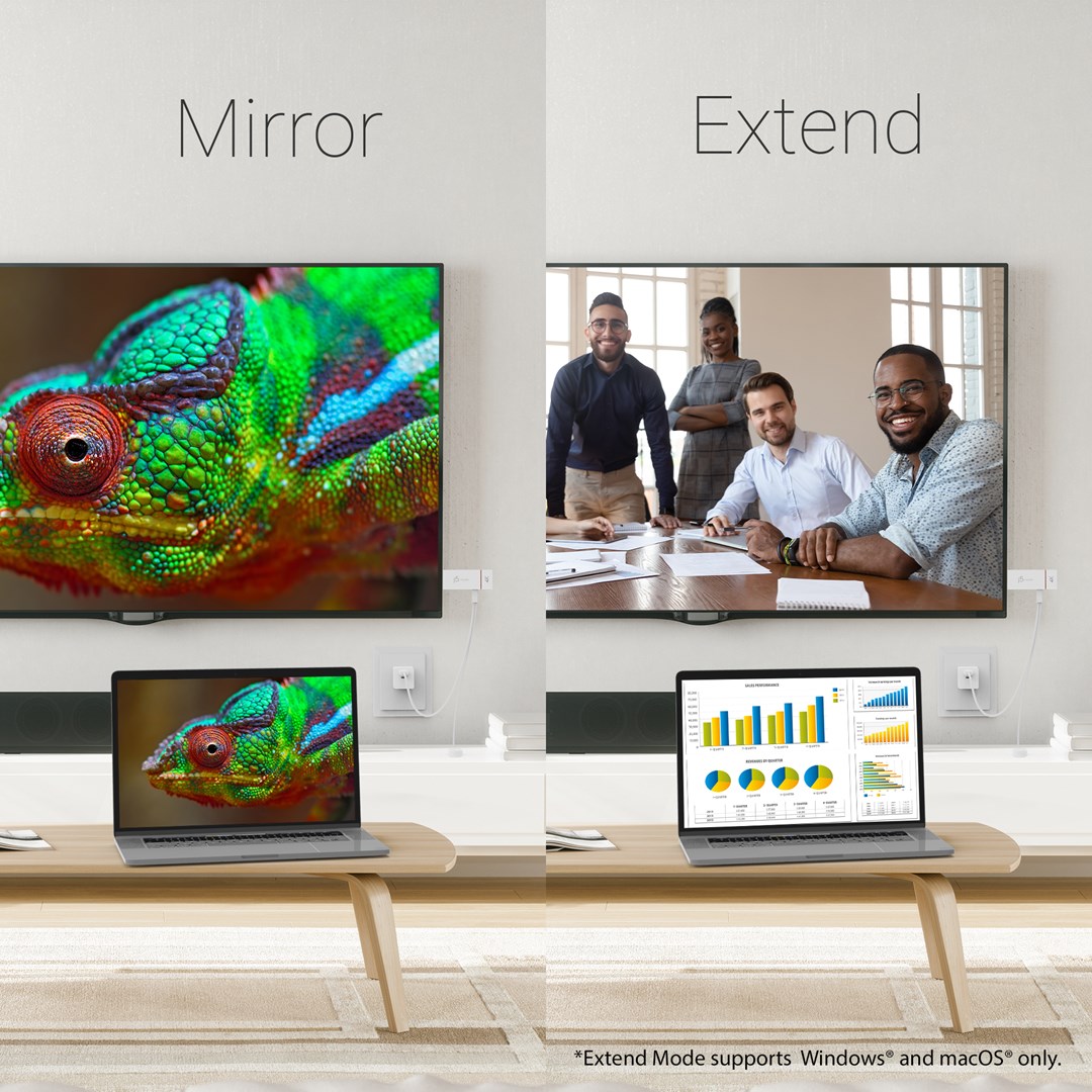 Nadajnik i odbiornik audio/video bezprzewodowy j5create ScreenCast 4K Wireless Display Adapter; kolor biały JVAW76-N-6