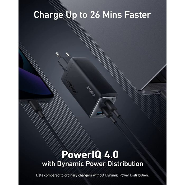 Adapter/punjač ANKER 737 GaN Prime 120W 2×USB-C + 1×USB-A, Power IQ, A2148311-2