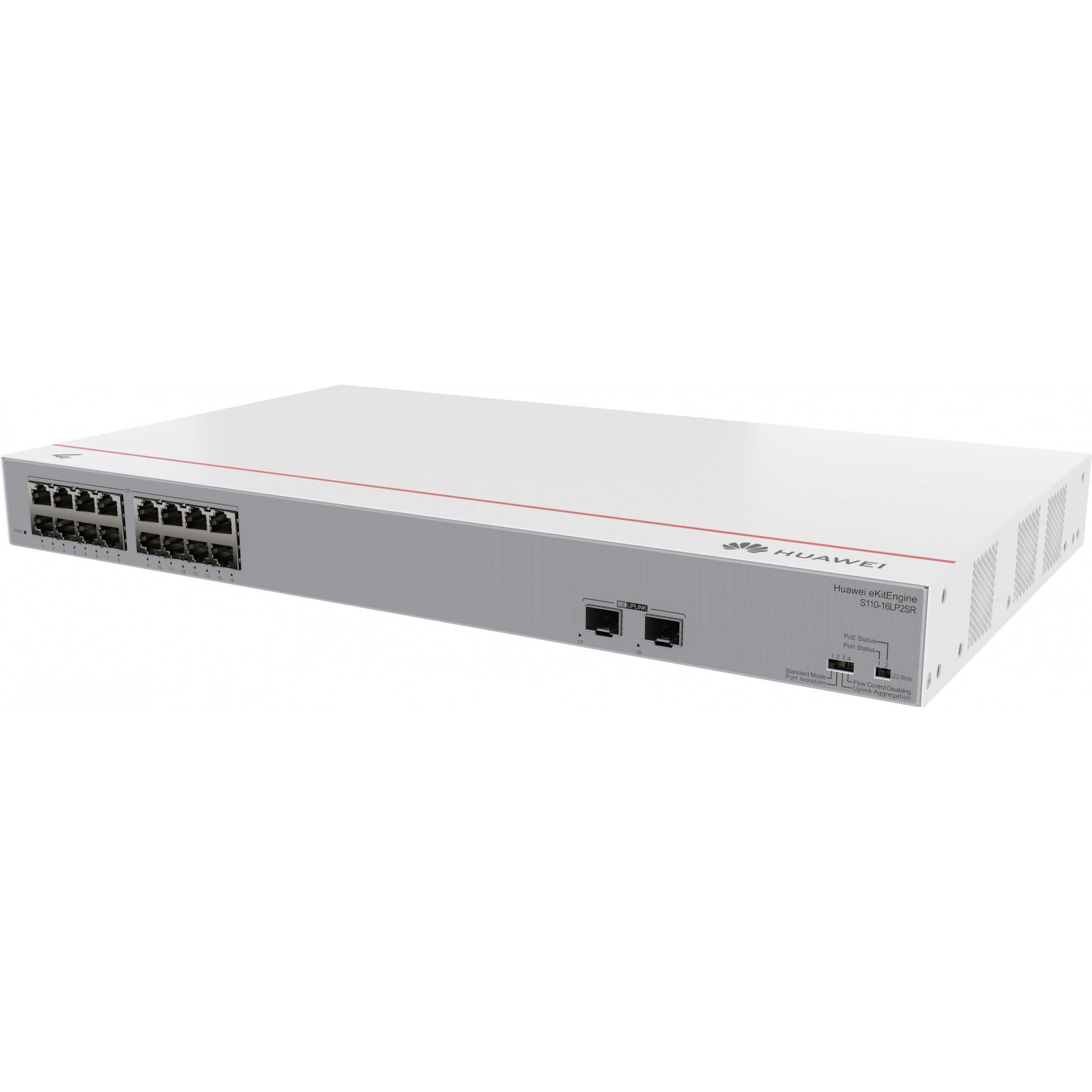 Switch HUAWEI S110-16LP2SR (16x GE PoE+, 2x SFP, 124W, AC)-3
