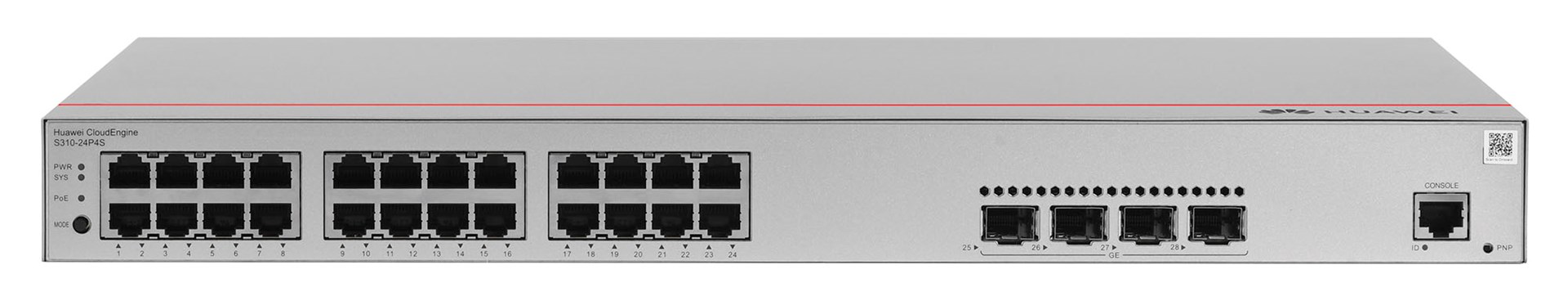 Mrežni prekidač HUAWEI S310-24P4S (Managed L3, Gigabit Ethernet, Power over Ethernet, 1U)-1