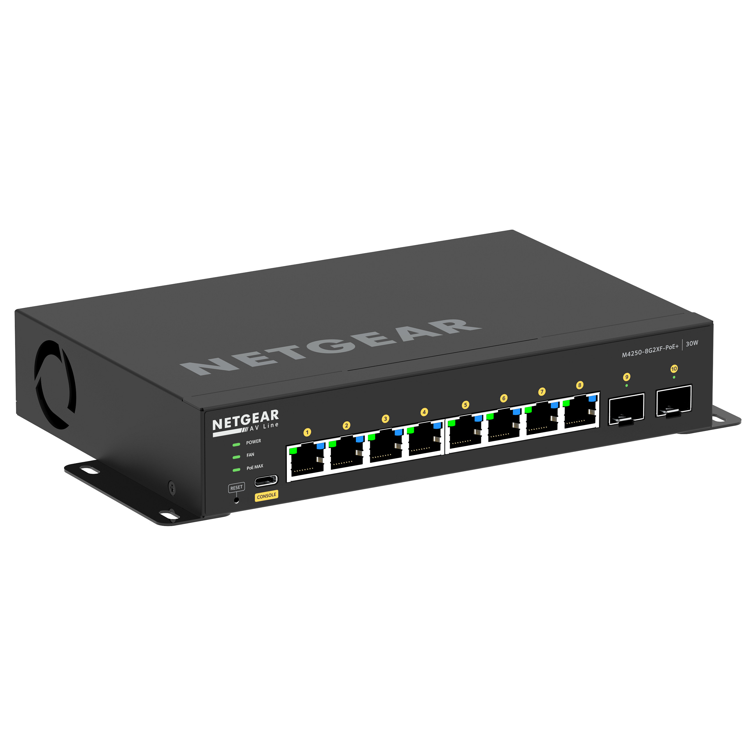 Prekidač NETGEAR 8x1G PoE+ 220W and 2xSFP+ (220W, 8x1G, 2xSFP+)-1