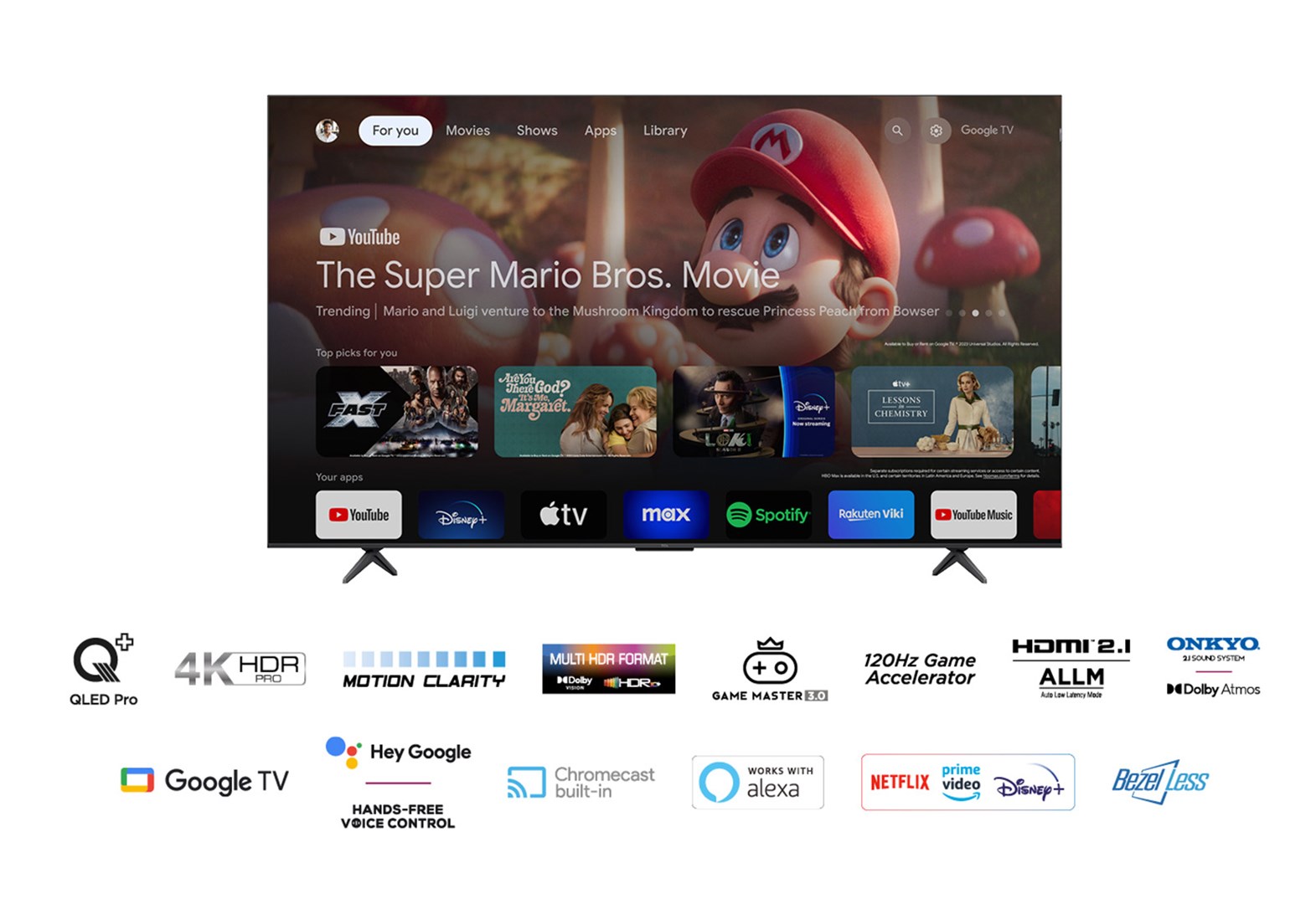 TV TCL QLED C65 Series 85C655 Google TV (215 cm, 4K Ultra HD, PPI 3200, HDR10+, Dolby Vision, Dolby Atmos, Smart TV, DVB-T2/C/S2)-3