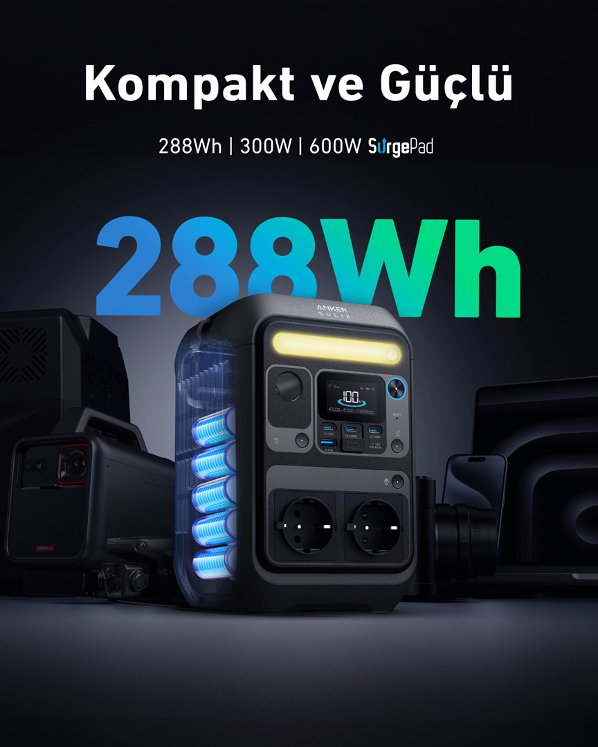 Przenośna stacja zasilania Anker Solix C300X 288Wh 300W-6