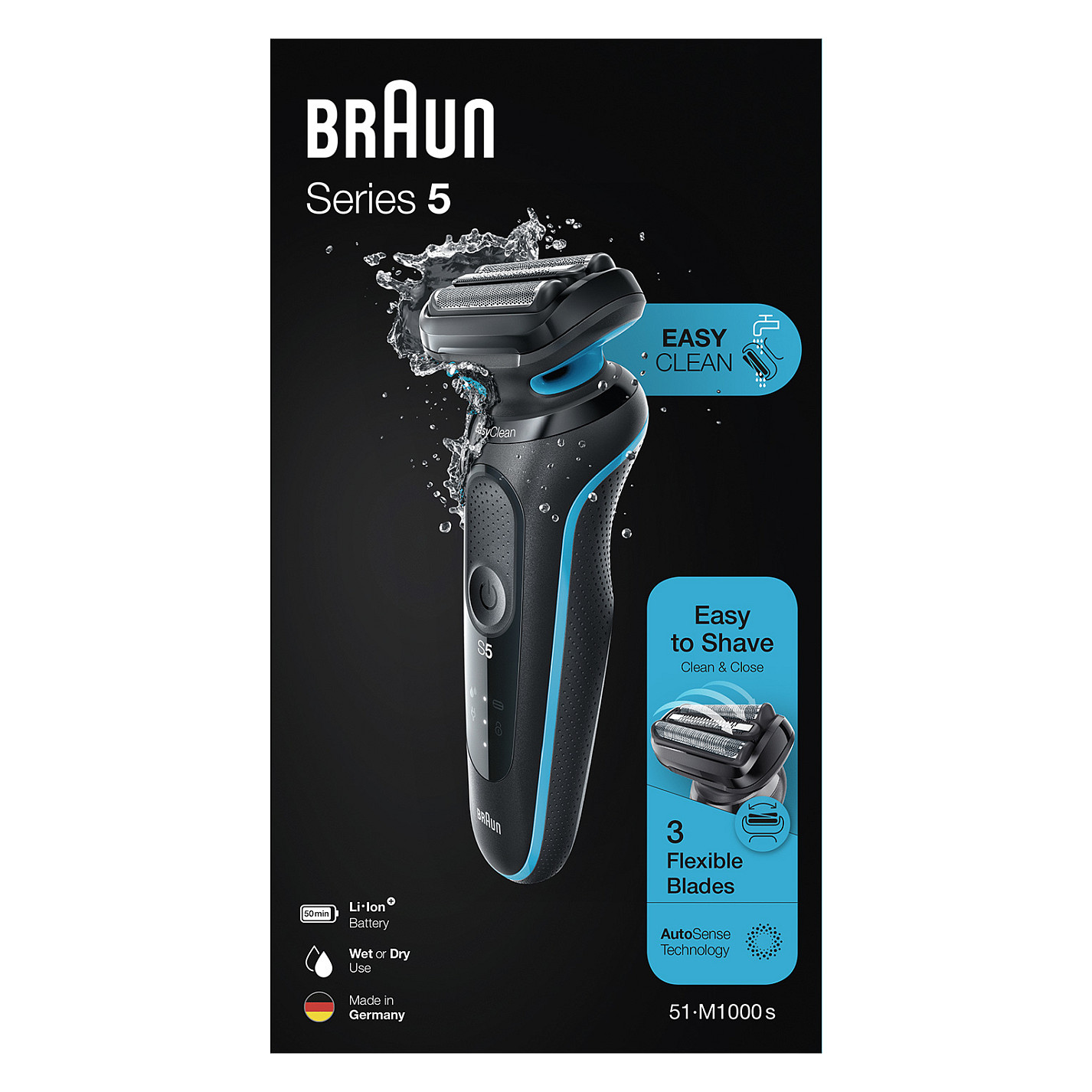 Brijac Braun SERIA 5 51-M1000S (crna boja)-7