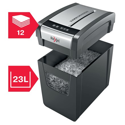 Uništavač papira REXEL Momentum X312-SL (rezanje na čestice) crno-sivi-6