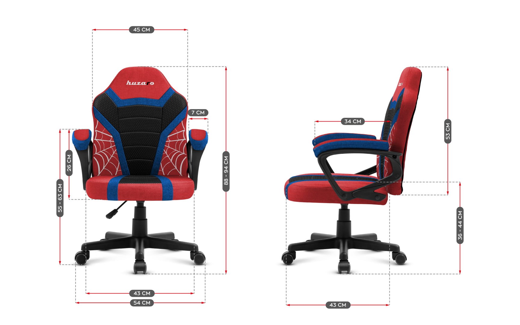 GAMING CHAIR FOR CHILD HUZARO RANGER 1.0 SPIDER-8
