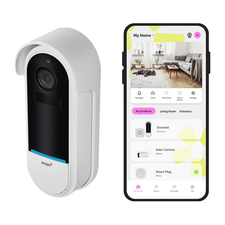 Pametno video zvono OMAJIN OVD-01-EU (2K kamera, IP65, 6700 mAh baterija, 64GB kartica)-1