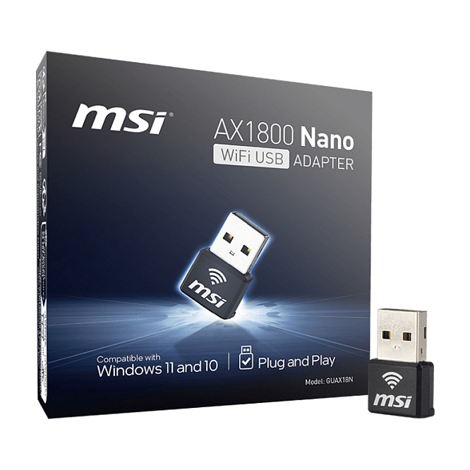 USB mrežni adapter MSI NANO (Wi-Fi 6)-10