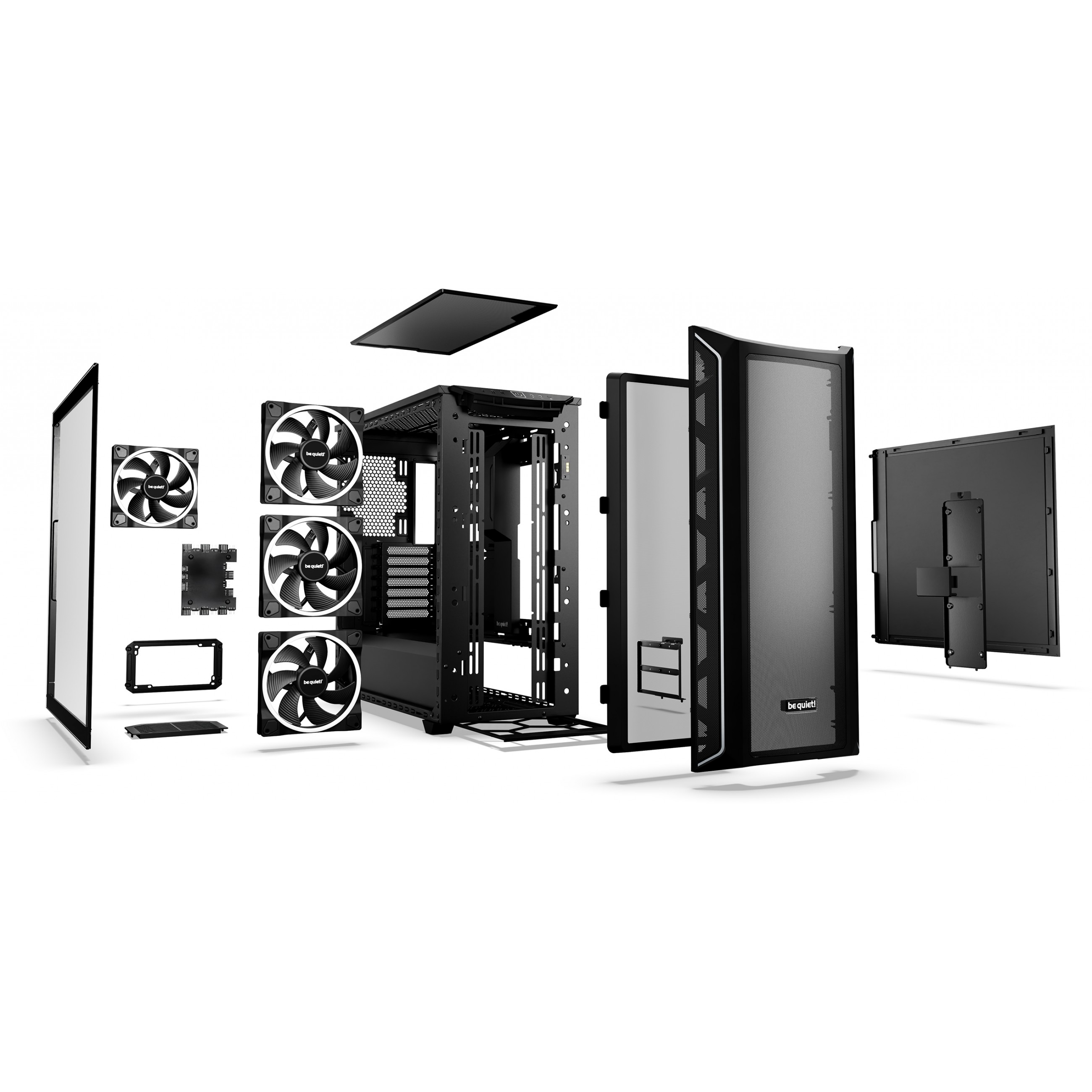 Kućište za računalo BE QUIET! Shadow Base 800 FX Black Midi Tower (USB 3.2 Gen 2, podrška za HDD 2.5" i 3.5", težina 12.3 kg, dimenzije 247x550x522 mm, podrška za ATX, micro ATX, Mini-ITX, EATX matične ploče)-4