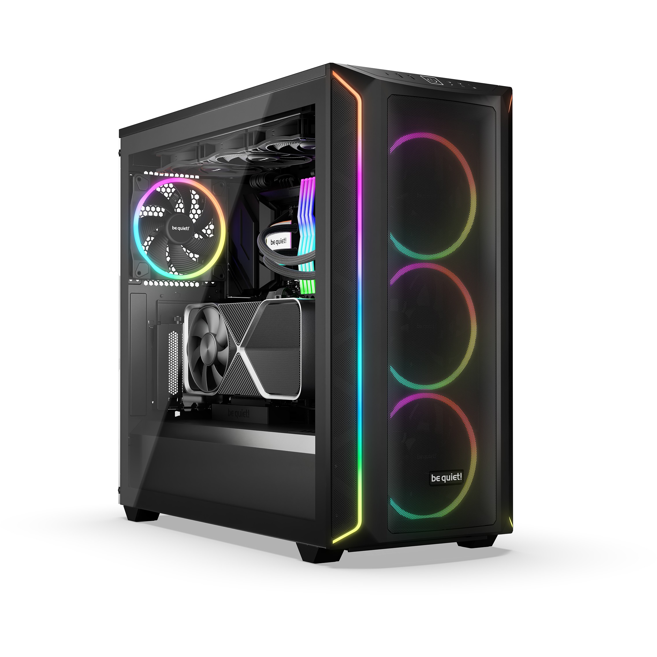 Kućište za računalo BE QUIET! Shadow Base 800 FX Black Midi Tower (USB 3.2 Gen 2, podrška za HDD 2.5" i 3.5", težina 12.3 kg, dimenzije 247x550x522 mm, podrška za ATX, micro ATX, Mini-ITX, EATX matične ploče)-5