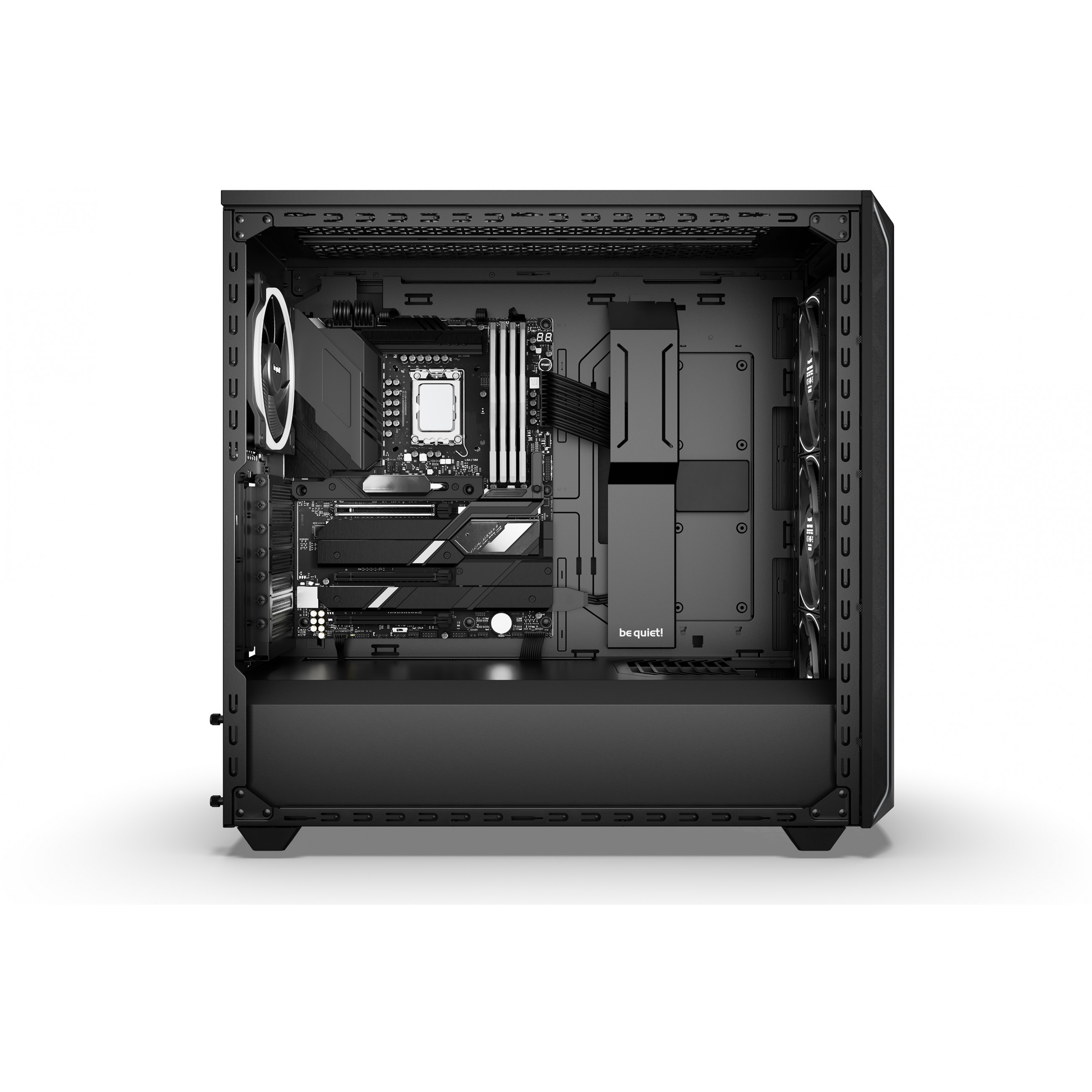 Kućište za računalo BE QUIET! Shadow Base 800 FX Black Midi Tower (USB 3.2 Gen 2, podrška za HDD 2.5" i 3.5", težina 12.3 kg, dimenzije 247x550x522 mm, podrška za ATX, micro ATX, Mini-ITX, EATX matične ploče)-9