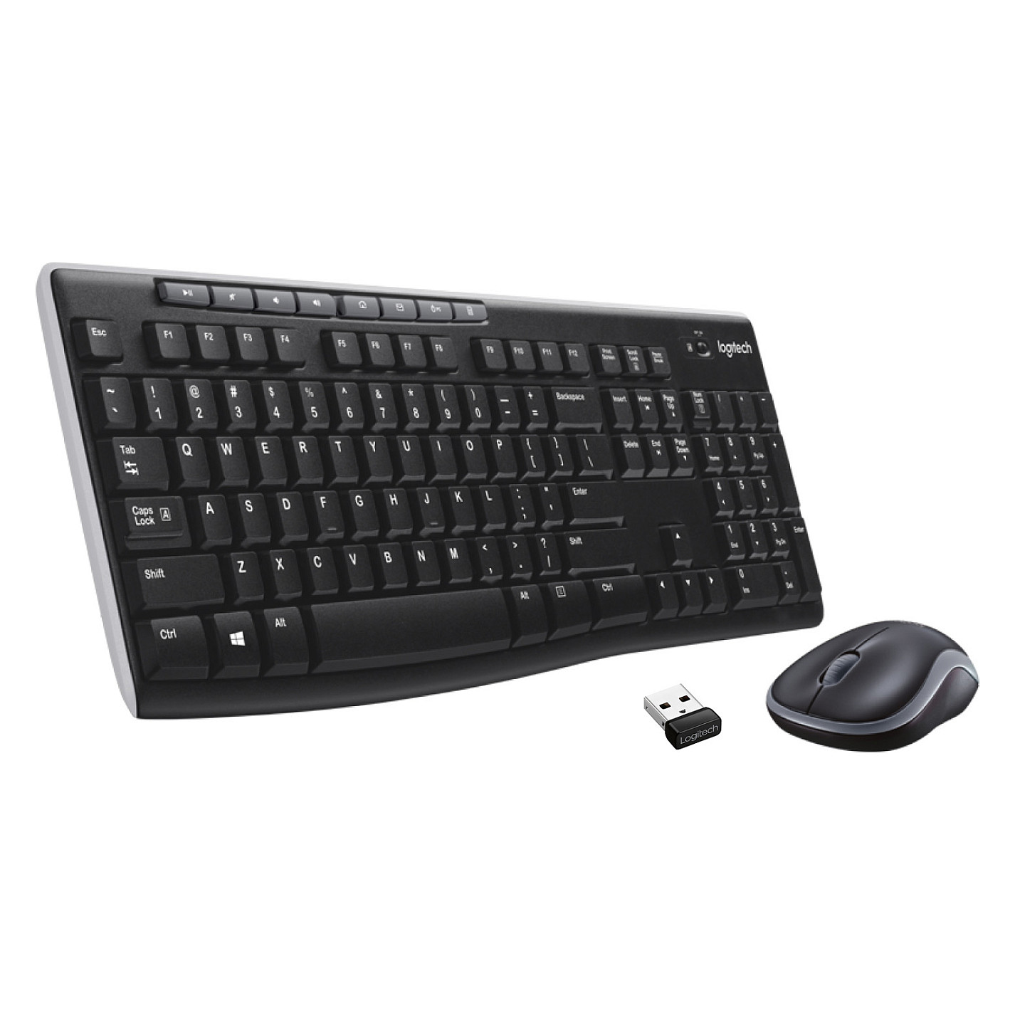 Logitech Wireless Combo MK270 keyboard Mouse included RF Wireless QWERTY US International Black, Silver – internacionalna non HR tipkovnica-4