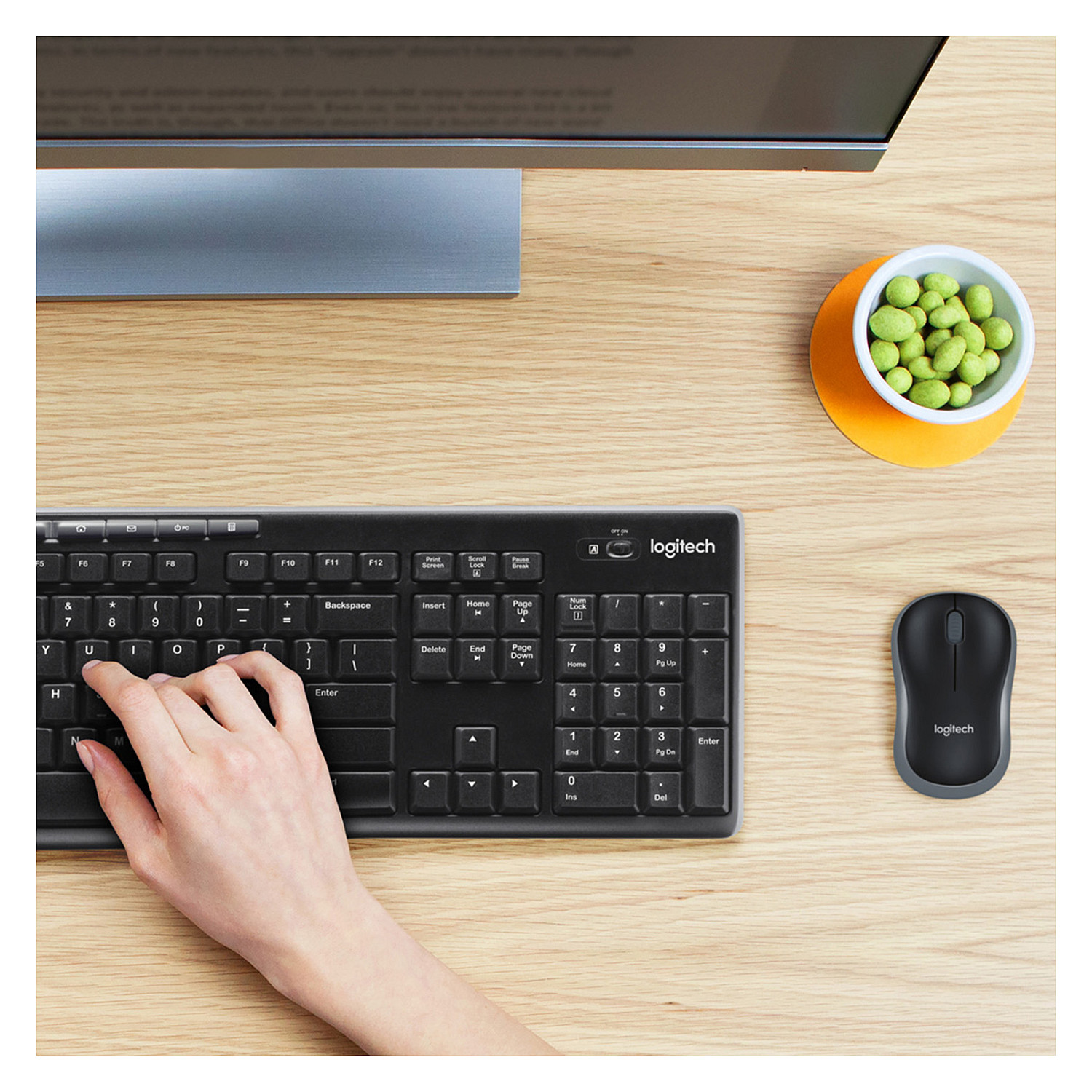 Logitech Wireless Combo MK270 keyboard Mouse included RF Wireless QWERTY US International Black, Silver – internacionalna non HR tipkovnica-5